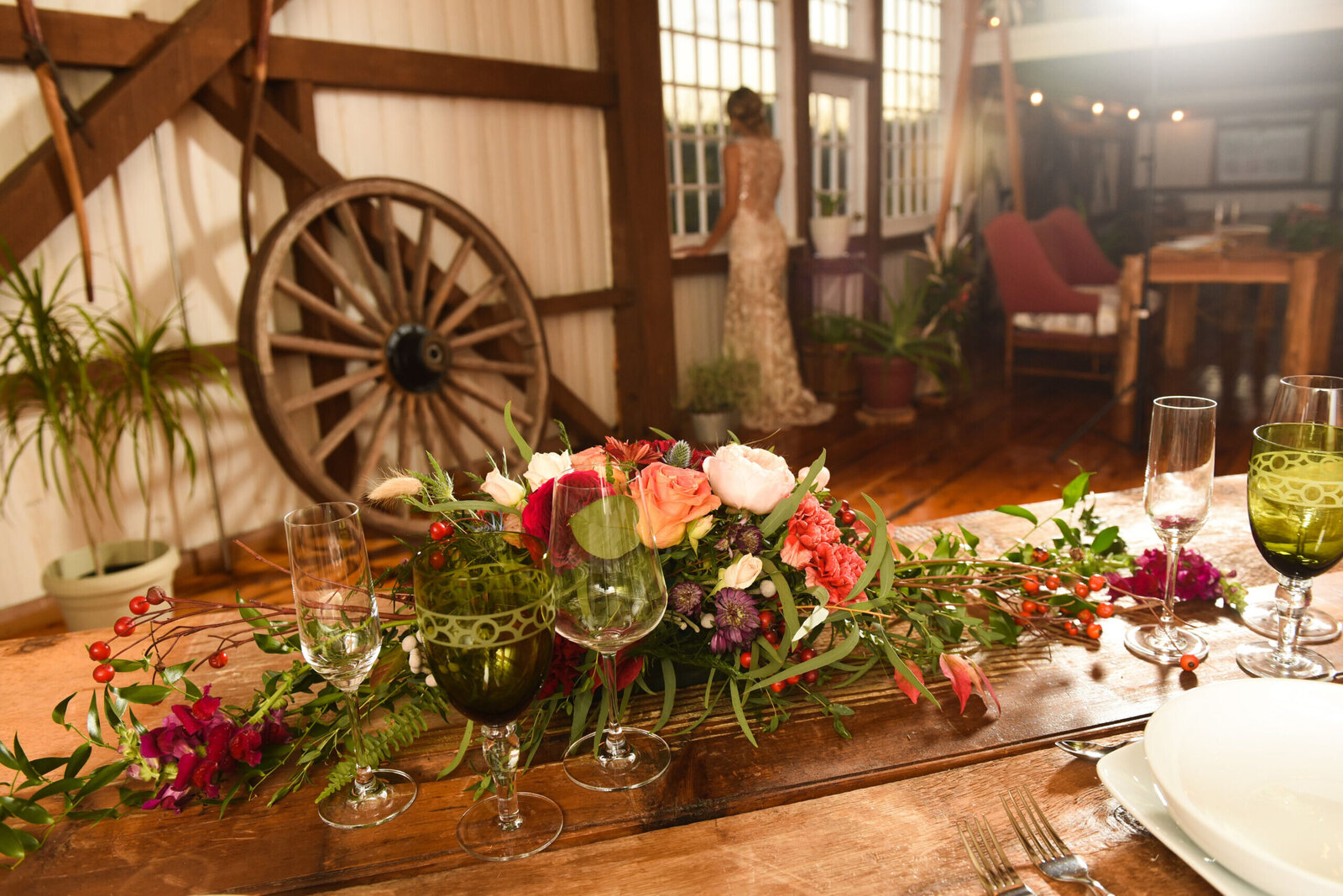 A bouquet on a table