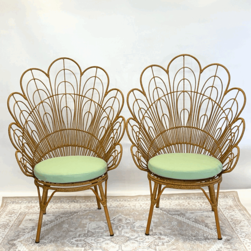 Flower Back Bohemian Chairs