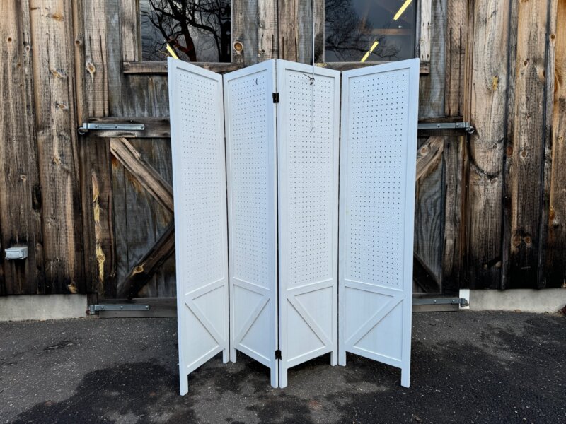 White Pegboard Backdrop
