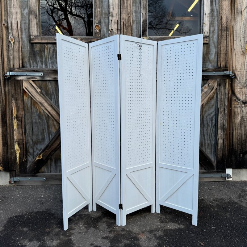 White Pegboard Backdrop