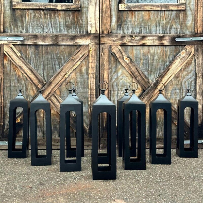Black Metal Lanterns (Set of 10)