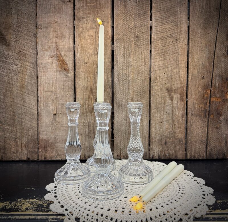 Crystal Decorative Candle Holder (Set of 4)