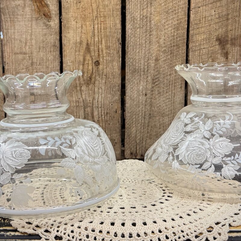Vintage Hurricane Lamp Globe Vases