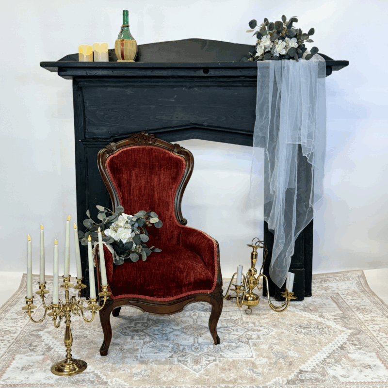 Black Antique Mantel - Image 2