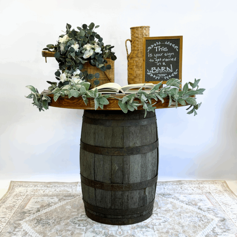 Rustic Barrel Table - Image 4