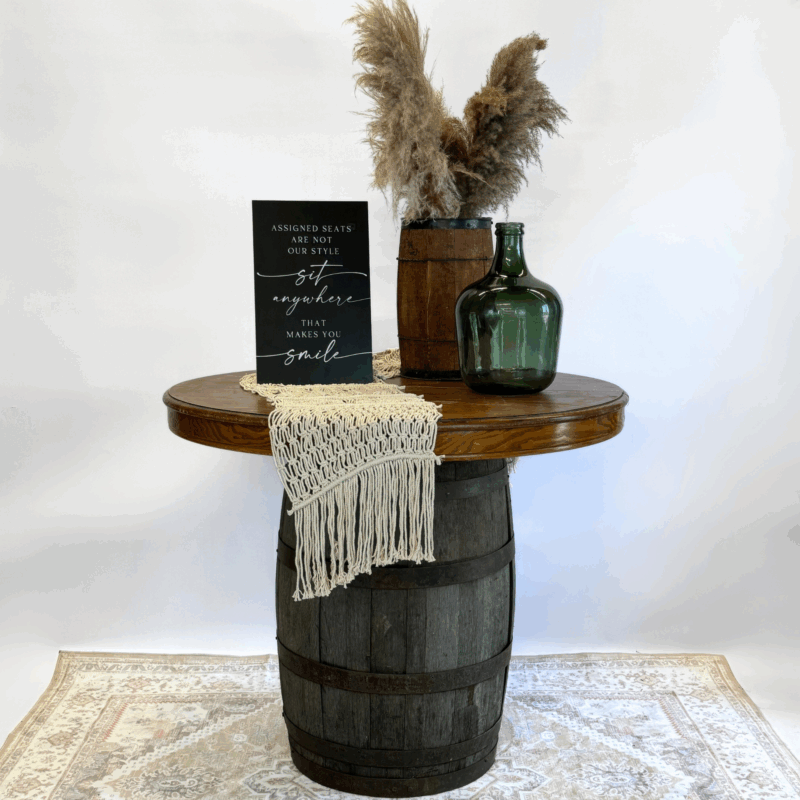 Rustic Barrel Table - Image 3