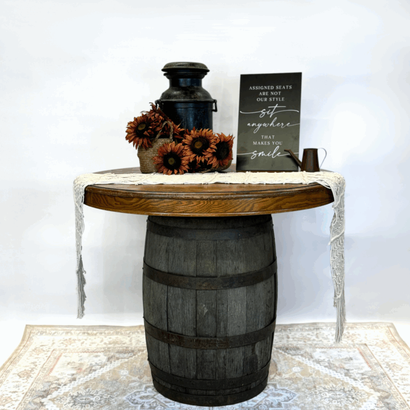 Rustic Barrel Table - Image 2