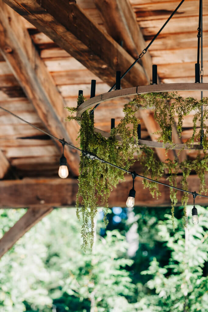 Design details of the ceremony pavilion at Lochwood Manor