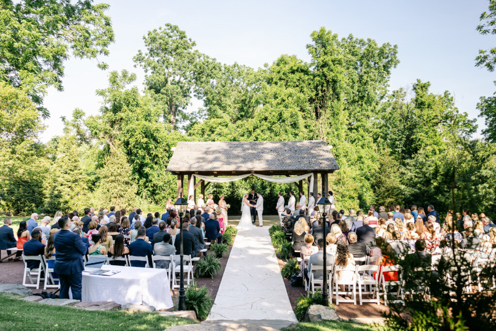 Ceremony at Lochwood Manor in Skippack, PA